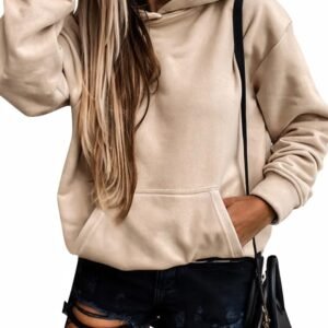 Solid-Color Lightweight Pullover Hoodie