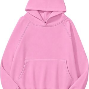 Solid-Color Fleece Pullover Hoodie